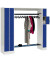 Schließfachschrank 8070 80730-00, Metall, 3 Abteile mit 15 Fächern, abschließbar, 210x195cm (BxH), blau