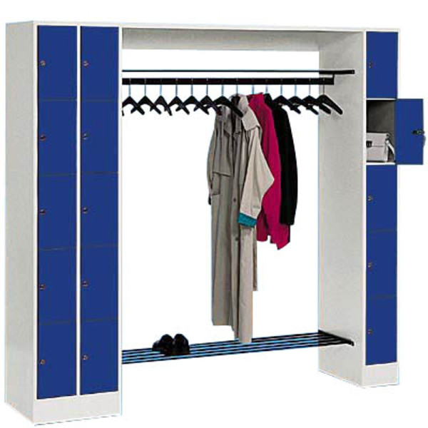 4025314615555 - Schließfachschrank 8070 80730-00 Metall 3 Abteile mit 15 Fächern abschließbar 210x195cm (BxH) blau 4025314615555 C+P-Möbel 4025314615555 - Schließfachschrank 8070 80730-00 Metall 3 Abteile mit 15 Fächern abschließbar 210x195cm (BxH) blau 4025314615555 C+P-Möbel