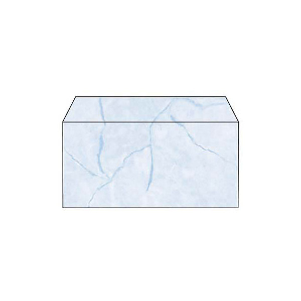 6 Stück Sigel Designbriefumschlag Granit DU186, Din Lang, nassklebend, 90g, blau granit 4004360959806 Sigel