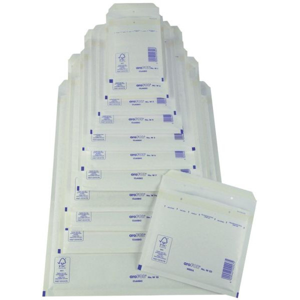 4009445808796 - Luftpolstertaschen Typ 6 2FVAF000186 innen 220x340mm haftklebend + Lochung für Klammer weiß 4009445808796 10 Stück