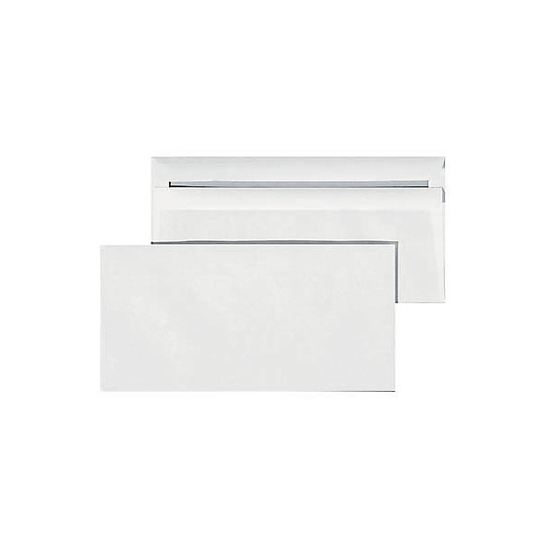Briefumschlag DIN LANG weiß mit ohne Fenster 5 10 25 50 100 200 St selbstklebend 