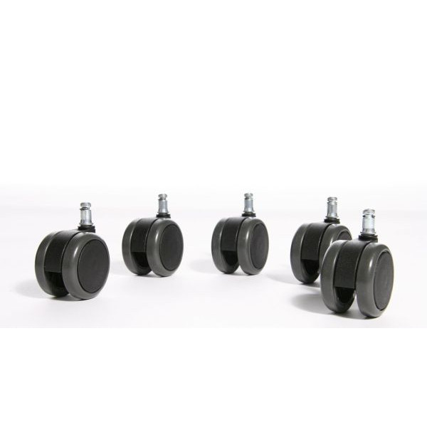 4014296224886 - TOPSTAR Bürostuhlrollen 6990 für Harte Böden Schwarz 5 Stück