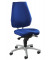 Bürodrehstuhl Alustar Basic ohne Armlehnen blau 