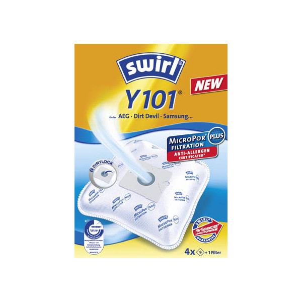 4006508188123 - Y 101 EcoPor Staubsaugerbeutel 4 Staubbeutel + 1 Filter Staubsaugerbeutel - Swirl