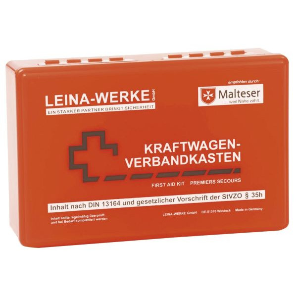 4011166100059 - KFZ-Verbandkasten Standard rot gefüllt DIN 13164 4011166100059 Leina-Werke