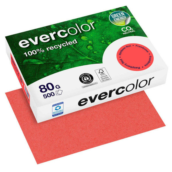 3288580400299 - Recyclingpapier evercolor 40029C himbeer intensiv A4 80g 500 Blatt 3288580400299 500 Stück