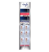 Wandprospekthalter silber, transparent DIN A4