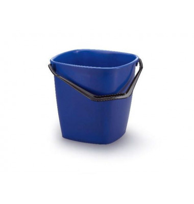 Eimer 14 Liter blau rechteckig mit Kunststoffbügel