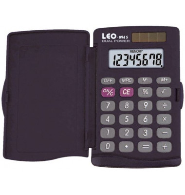 Taschenrechner 094S Solar-/Batterie LCD-Display schwarz 1-zeilig 8-stellig