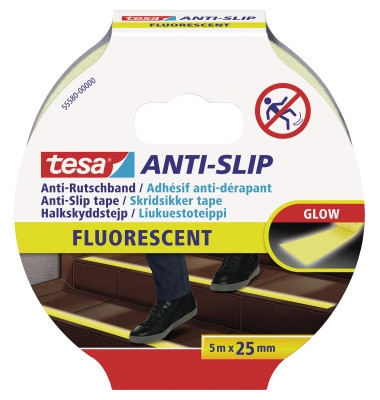 Anti-Rutschbänder/55587-00004-00 5 m:25 mm fluoreszierend