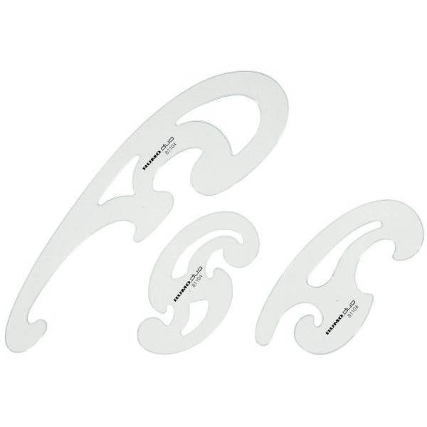 4012108066600 - Burmesterkurven-Set Rumo-Duo 81104 transparent Kurvenlängen 13cm 17cm 32cm 4012108066600 Rumold