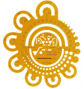 Kunststoff-Schablone Abrundung 2110 orange-transparent Ø 0,4-40mm