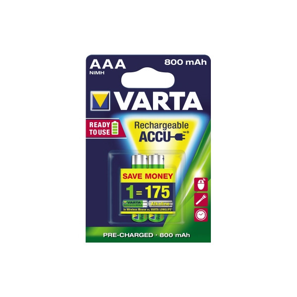 4008496550579 - Akkus -Universal- 1x2 Rechargeable Accu AAA Ready2Use NiMH 800 mAH Micro 56703101402