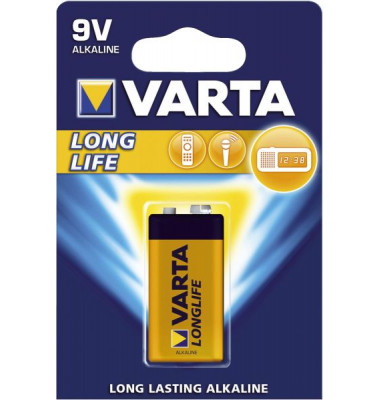 Batterien Longlife E-Block/6LR61, 9V-Block / E-Block / 6LR61, 9 Volt
