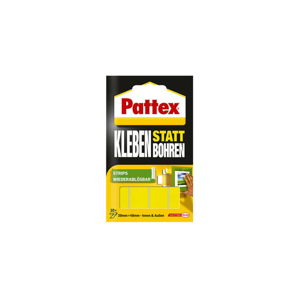 4015000405065 - Klebestrips 9H PXMS1 Montage Klebe-Strips PXMS1 10 Stück 20x40mm (BxL) doppelseitig wiederablösbar 4015000405065 10 Stück
