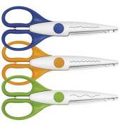 Konturenscheren-Set Kreativscheren, Edelstahl, rostfrei, 16cm, grün/violett/gelb