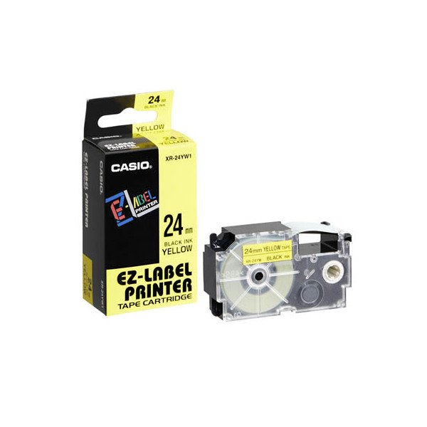 4971850123781 - Schriftband XR-24YW1 24mm x 8m schwarz gelb laminiert stark selbstklebend 4971850123781 Casio
