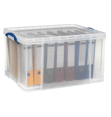 Aufbewahrungsbox 84C, 84 Liter, mit Deckel, au&szlig;en 710x440x380mm, Kunststoff transparent