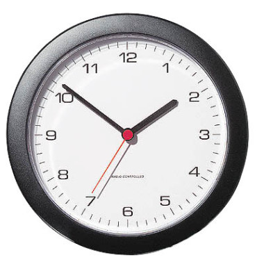  Wanduhr DESIGN 51.001.212, schwarz, &Oslash; 25 cm, rund, analog
