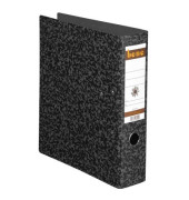 Ordner No.1 Hartpappe 91300, A4 80mm breit Karton Wolkenmarmor schwarz