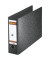Ordner No.1 90800, A4 quer 75mm breit Hartpappe Wolkenmarmor schwarz