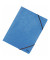 Eckspannmappe VARIO 110700 BL., A4 blau Karton 390g, mit 3 Einschlagklappen