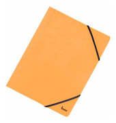 Eckspannmappe VARIO 110700 GE., A4 gelb Karton 390g, mit 3 Einschlagklappen