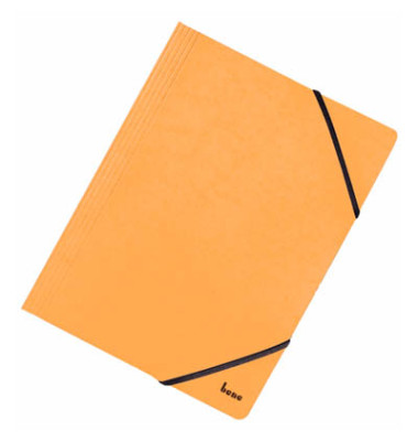 Eckspannmappe VARIO 110700 GE., A4 gelb Karton 390g, mit 3 Einschlagklappen
