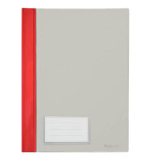 Schnellhefter 281100RT, A4, rot, Polyvinylchlorid (PVC), 80g, Vorderdeckel transparent