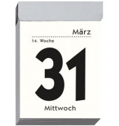 Tagesabreißkalender 301-0000, 1 Tag / 1 Seite, 4x6cm, 2025