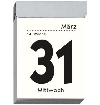 Tagesabrei&szlig;kalender 301-0000, 1 Tag / 1 Seite, 4x6cm, 2026