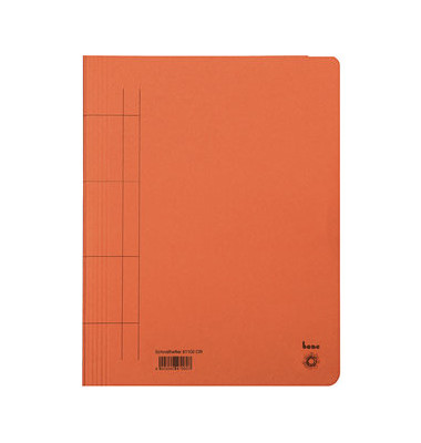 Schnellhefter 81100 A4 orange 250g Karton kaufmännische Heftung bis 250 Blatt
