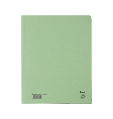 Jurismappe Bene Serie 81700GN, A4 gr&uuml;n Recyclingkarton 250g, mit 3 Einschlagklappen