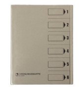 Ordnungsmappe 83600GR, 1-6, grau, A4, 6 F&auml;cher