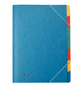 Ordnungsmappe 84700BL, 7-teilig blanko, blau, A4, 7 F&auml;cher