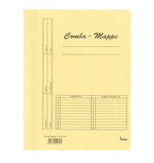 Schnellhefter Comba-Mappe 111000GE, A4, gelb, Karton, 250g, Vorderdeckel opak