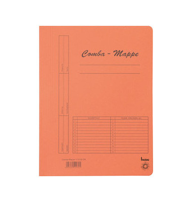 Schnellhefter 111000OR, A4, orange, 250g, Vorderdeckel opak