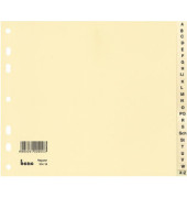 Kartonregister 93418, A bis Z, A4 halbe H&ouml;he, 180 g/m&sup2;, chamois Taben, 24-teilig