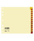 Kartonregister 93403 A-Z A4 halbe Höhe 180g chamois rot/gelbe Taben 24-teilig