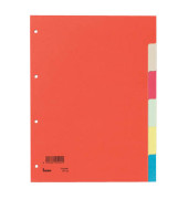 Kartonregister 97400, 6-teilig blanko, A4, 230 g/m&sup2;, farbige Taben, 6-teilig