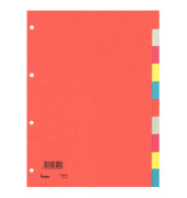 Kartonregister 97410, 10-teilig blanko, A4, 230 g/m&sup2;, farbige Taben, 10-teilig