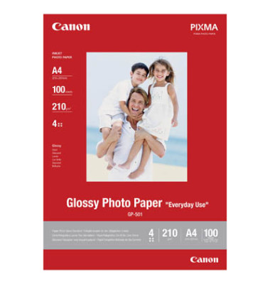 Fotopapier GP-501 Glossy Everyday Use 0775B001, A4, für Inkjet, 200g weiß hochglänzend einseitig bedruckbar