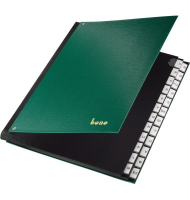 Pultordner 75116GN, A-Z, gr&uuml;n, A4, 24 F&auml;cher