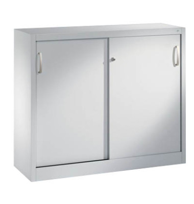Aktenschrank 2046-00, Stahl abschließbar, 2 OH, 120 x 97,5 x 40 cm, lichtgrau Aktenschrank 2046-00, Stahl abschließbar, 2 OH, 120 x 97,5 x 40 cm, lichtgrau