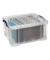 Aufbewahrungsbox 48C, 48 Liter mit Deckel, für A4 Hängemappen, außen 600x400x315mm, Kunststoff transparent