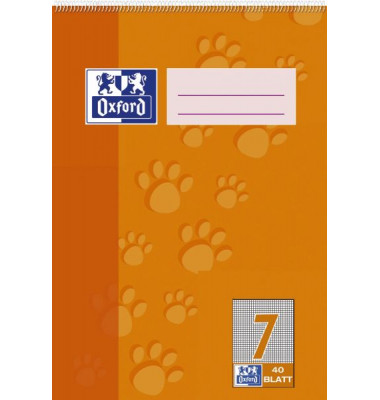 Schulblock 100050389, Lineatur 7 / kariert, A5, 90g, 40 Blatt