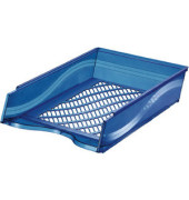 Briefablage 60100blm, A4/C4, blau metallic, Polystyrol stapelbar