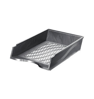 Briefablage 60100SIM A4 / C4 silber-metallic Kunststoff stapelbar
