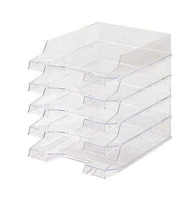Briefablage H61014 Brillant A4 / C4 transparent stapelbar 5 Stück Briefablage H61014 Brillant A4 / C4 transparent stapelbar 5 Stück