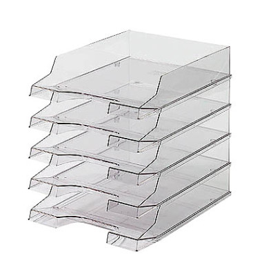 Briefablage H61014 Brillant A4 / C4 grau-transparent stapelbar 5 Stück
